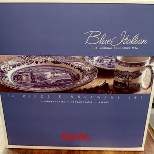 12 piece Spode Blue Italian dinnerware set
